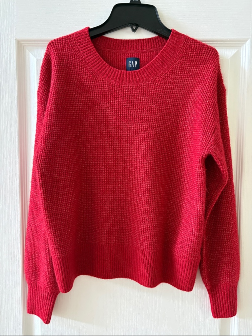 GAP Women’s Waffle Pullover Sweater - Modern Red